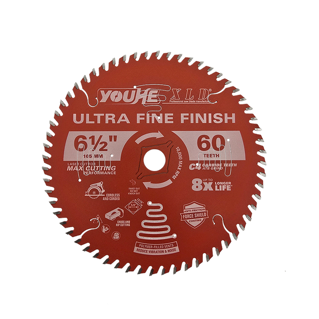 6-1/2" 165MM*60T TCT Teflon Coating Wood Cutting Saw Blade