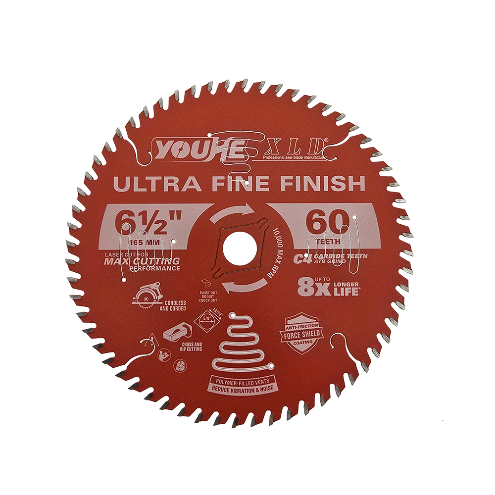 6-1/2" 165MM*60T TCT Teflon Coating Wood Cutting Saw Blade