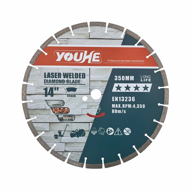 14" 350*25.4MM Laser Welded Diamond General Purpose Saw Blade