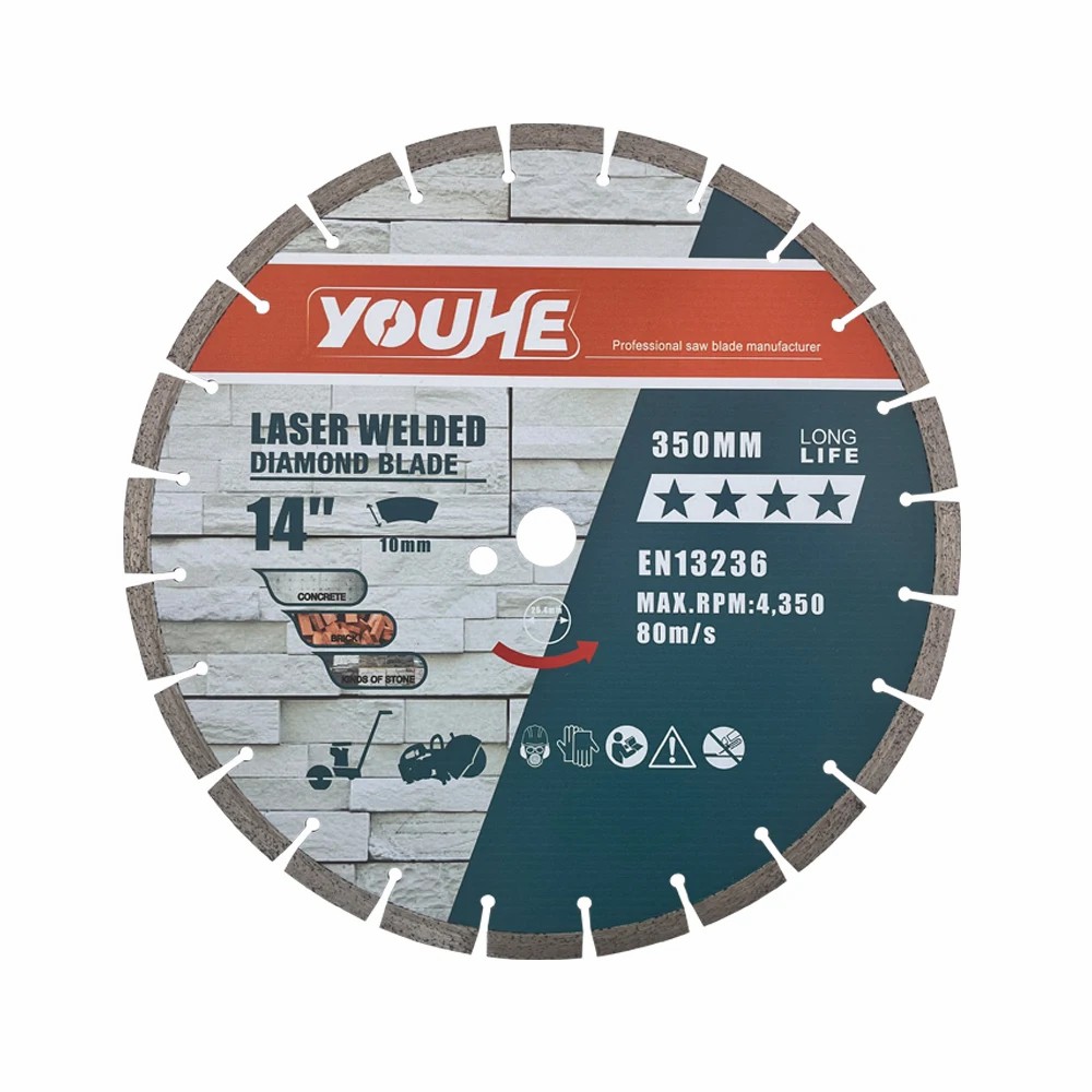 14" 350*25.4MM Laser Welded Diamond General Purpose Saw Blade