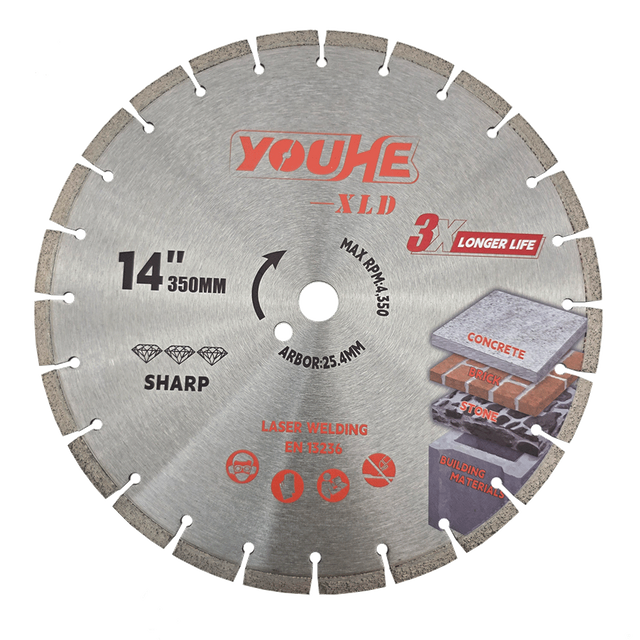 14" 350*25.4MM Laser Welded Diamond General Purpose Holes Saw Blade