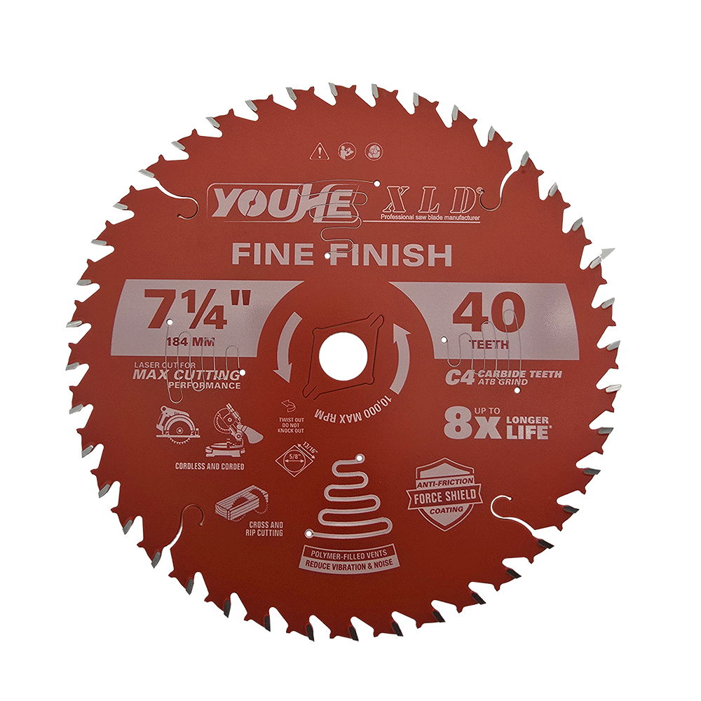 7-1/4" 184MM*40T TCT Wood Cutting Saw Blade