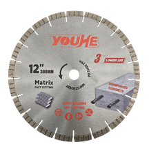 12" 300*25.4MM Laser Welded Matrix Diamond General Purpose Saw Blade