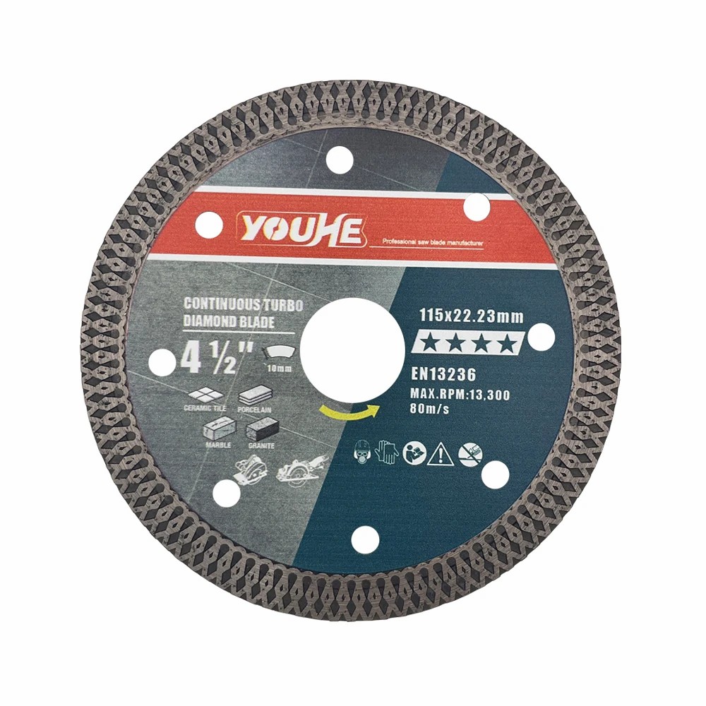 4-1/2" 115*22.23MM Hot-pressed Diamond X-turbo Saw Blade