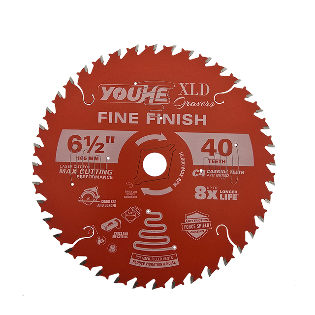 6-1/2" 165MM*40T TCT Wood Cutting Saw Blade