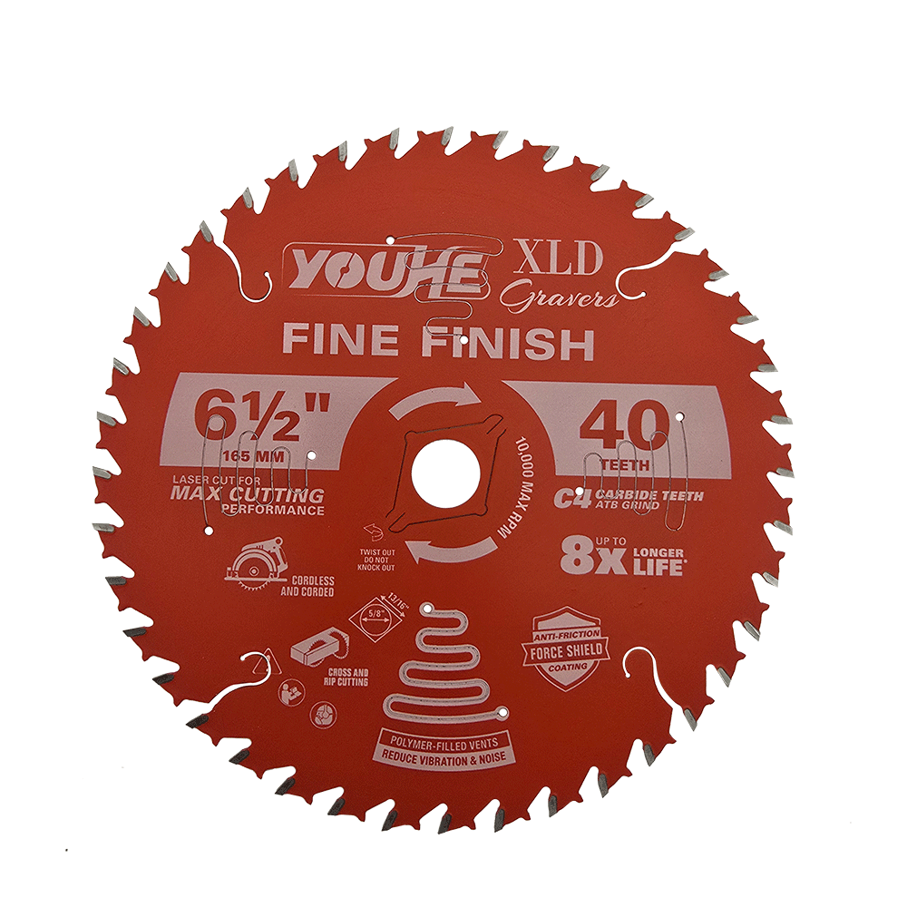 6-1/2" 165MM*40T TCT Wood Cutting Saw Blade