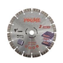 9" 230*22.23MM Laser Welded Matrix Diamond General Purpose Saw Blade