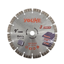 9" 230*22.23MM Laser Welded Matrix Diamond General Purpose Saw Blade