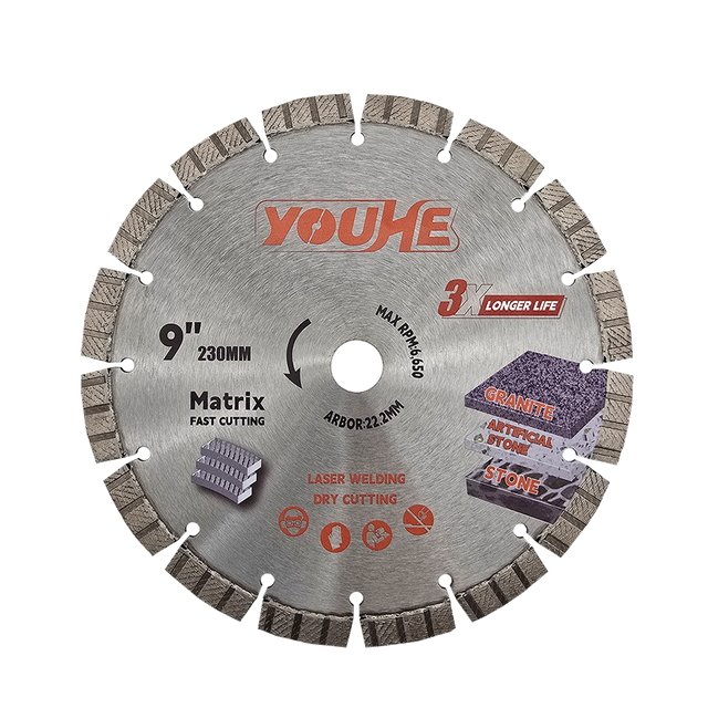 9" 230*22.23MM Laser Welded Matrix Diamond General Purpose Saw Blade