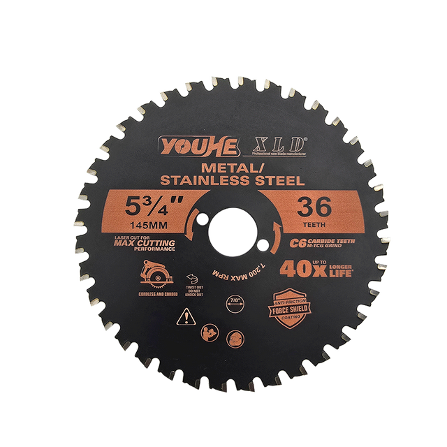 5-3/4" 145MM*36T TCT Teflon Coating Metal Cutting Saw Blade