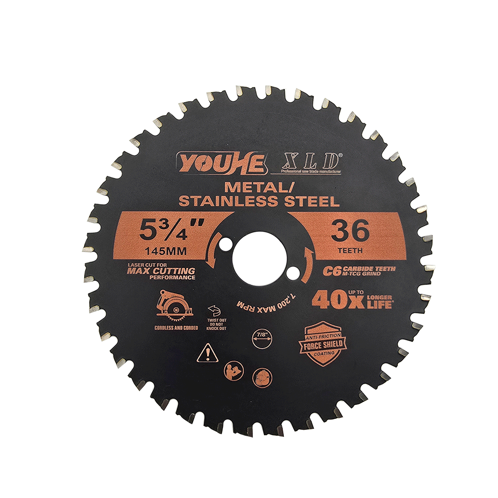 5-3/4" 145MM*36T TCT Teflon Coating Metal Cutting Saw Blade
