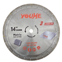 4" 350*25.4MM Laser Welded Matrix Diamond General Purpose Saw Blade