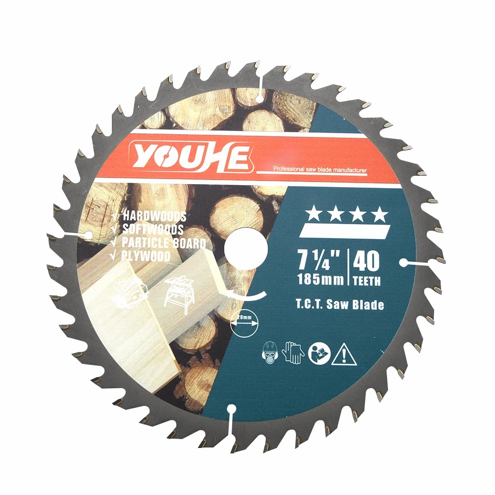 7-1/4" 185MM*40T TCT Wood Cutting Saw Blade