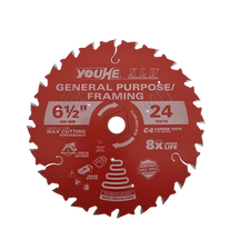 6-1/2" 165MM*24T TCT Wood Cutting Saw Blade