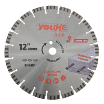 12" 300*25.4MM Laser Welded Diamond Concrete Saw Blade