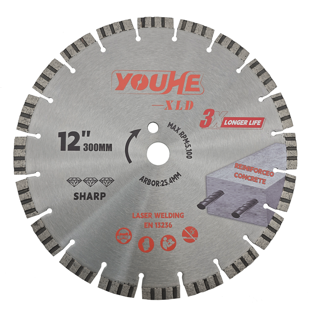 12" 300*25.4MM Laser Welded Diamond Concrete Saw Blade