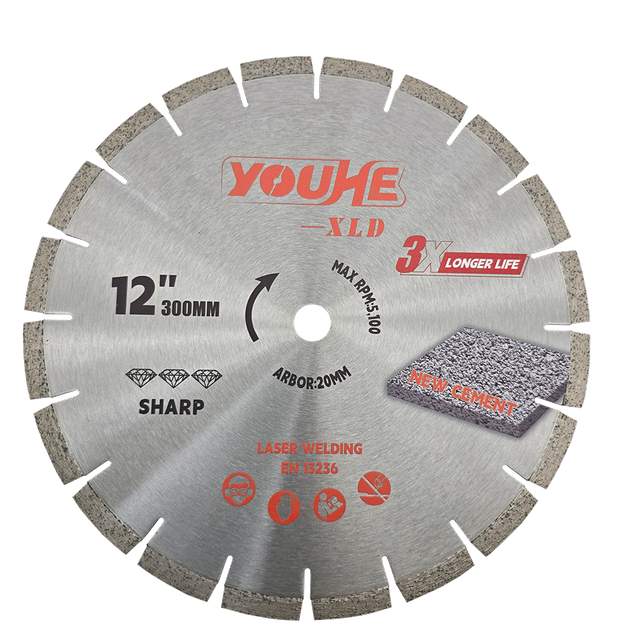 12" 300*20MM Laser Welded Diamond New Cement Saw Blade