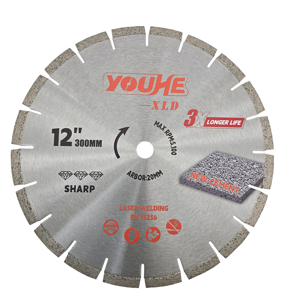 12" 300*20MM Laser Welded Diamond New Cement Saw Blade