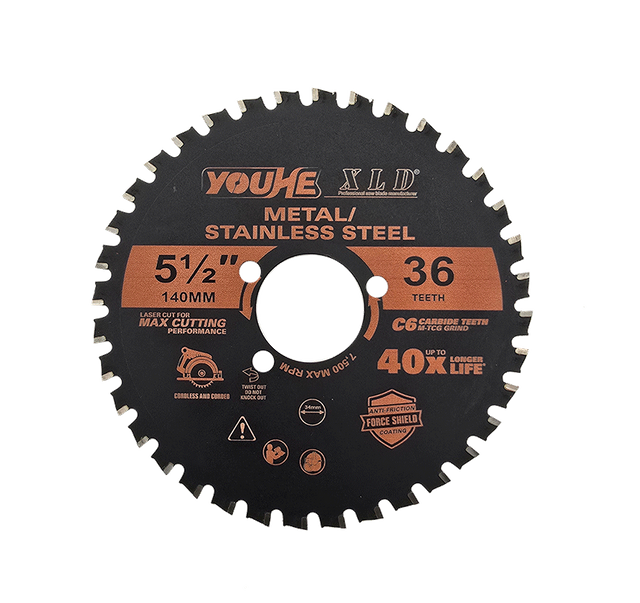 5-1/2" 140MM*36T TCT Teflon Coating Metal Cutting Saw Blade