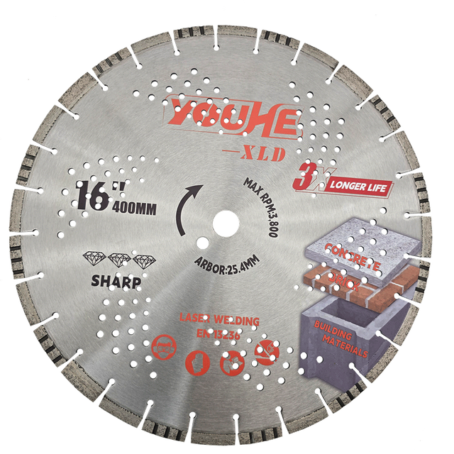 16" 400*25.4MM Laser Welded Diamond General Purpose Saw Blade
